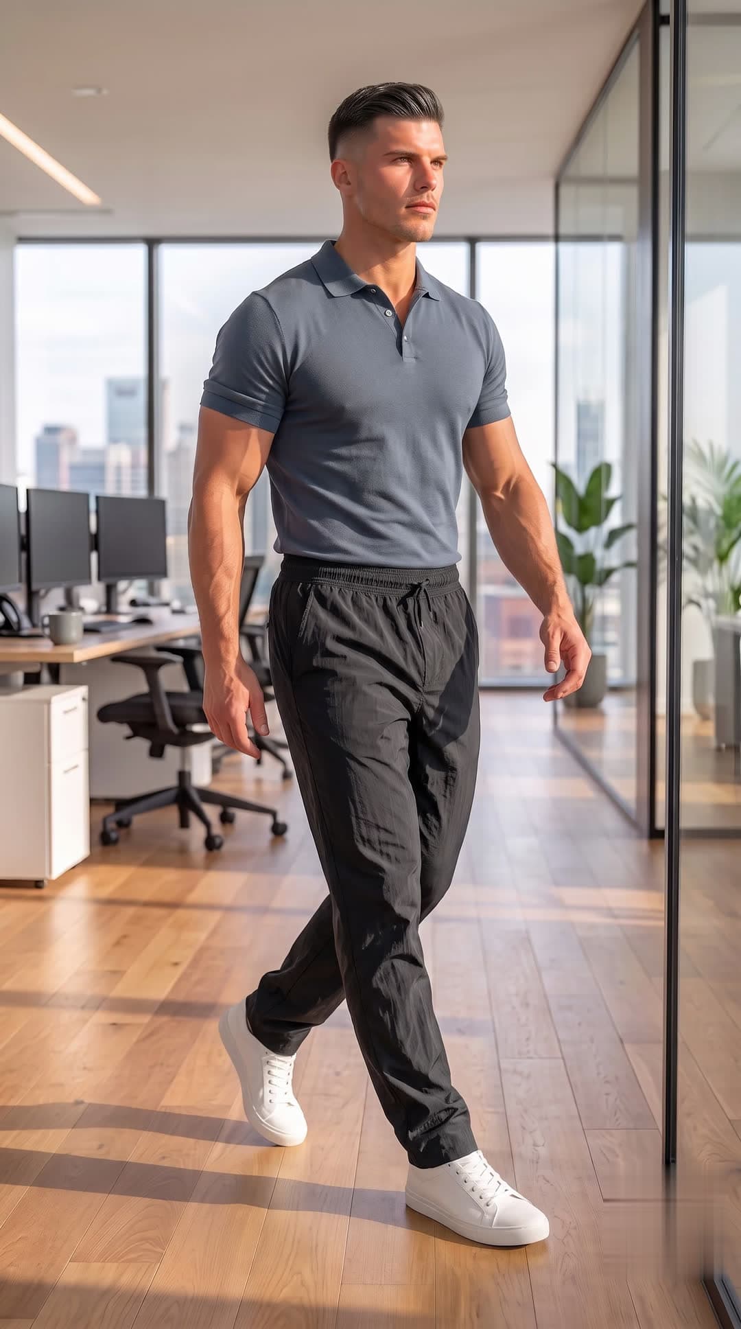 Desire Cotton trouser in Black