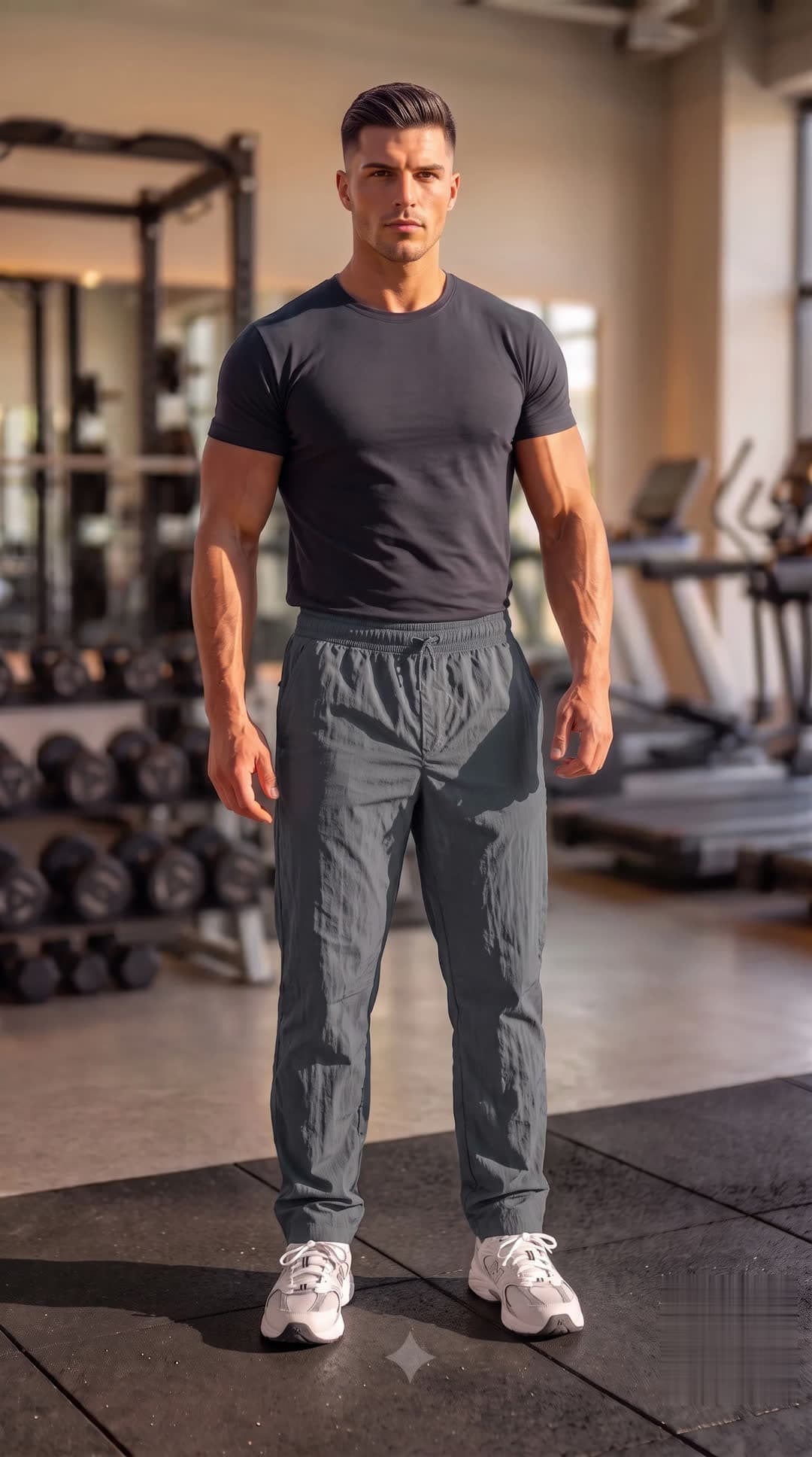 Desire Cotton trouser in Steel Blue