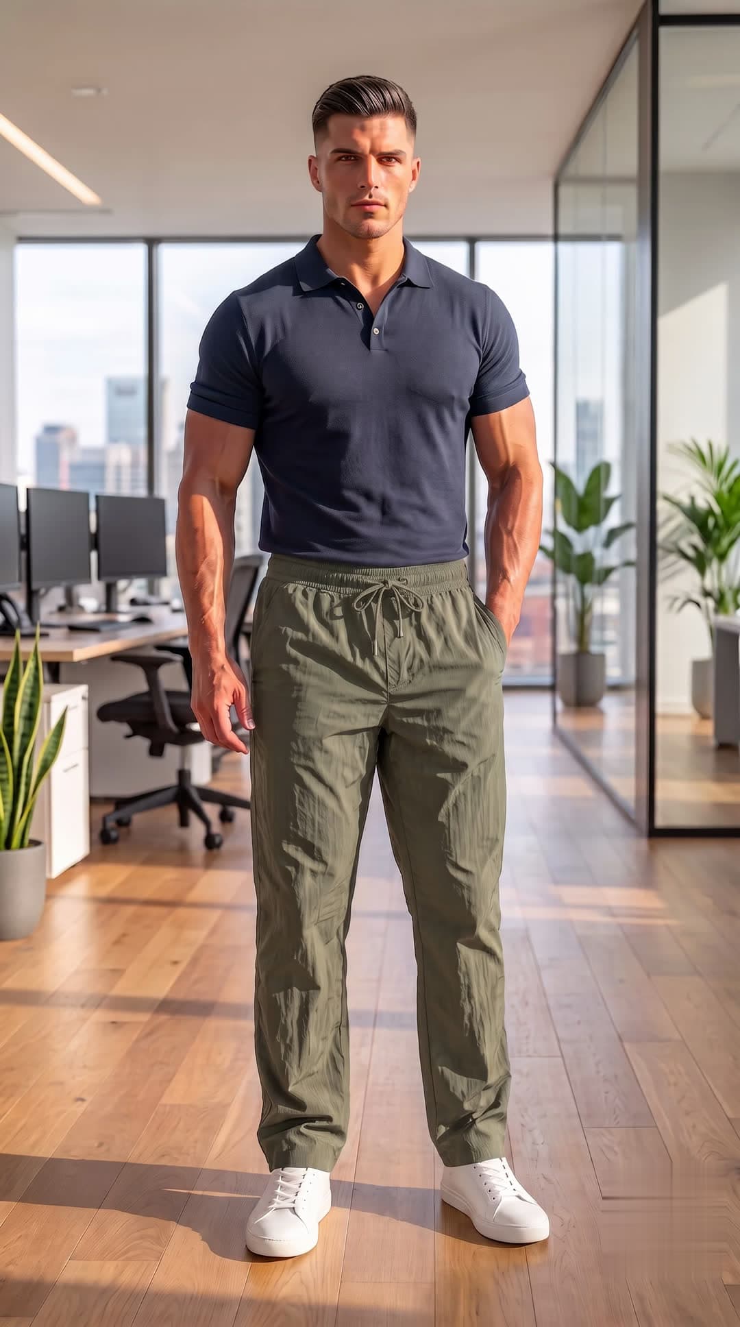 The Everyday Trouser in Olive Green